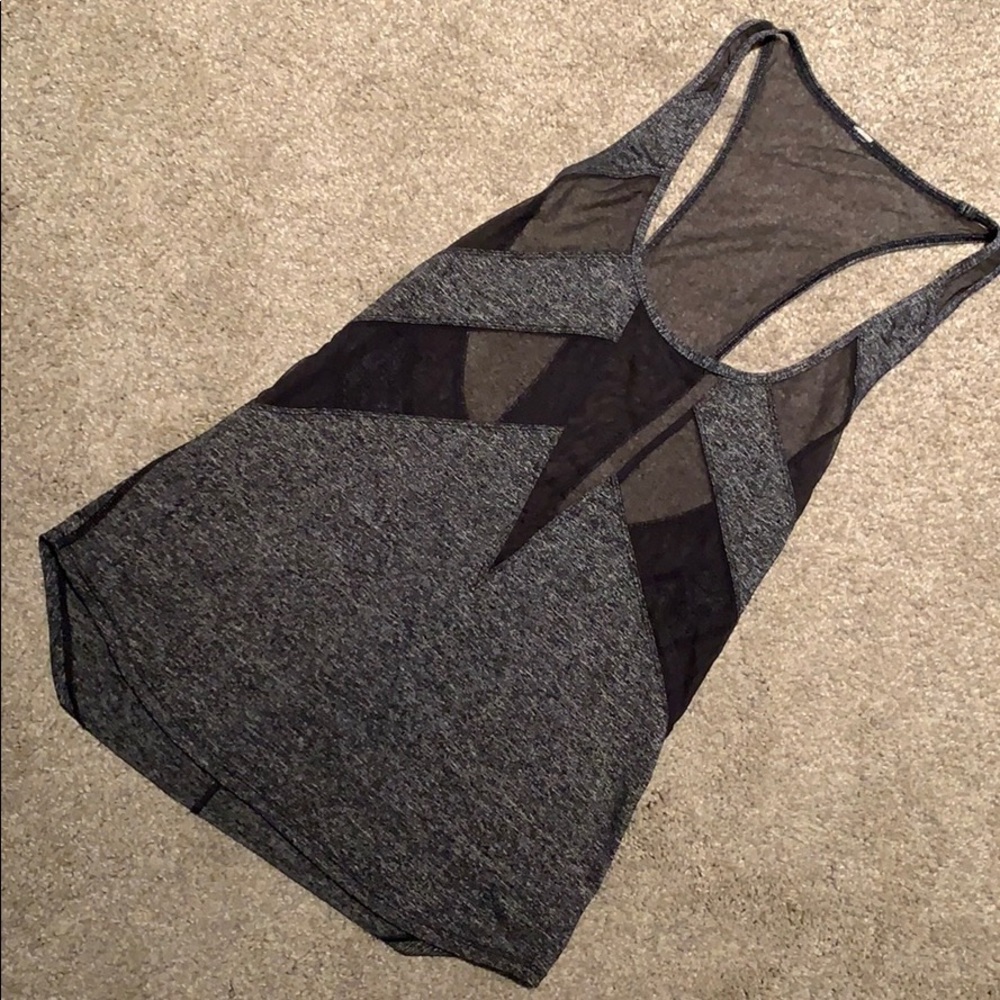 Lululemon gray/black mesh tank! Perfect condition!